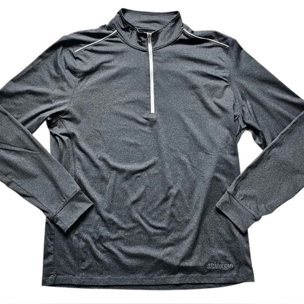 johnnie-O Men’s Lammie 1/4 Zip Up Prep-Formance Gray Pullover Athletic Fit Sz L